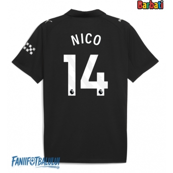 Manchester City Nico Gonzalez #14 Tricou Fotbal Replică 2025-26 Barbati Deplasare